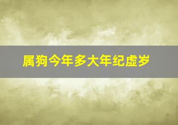 属狗今年多大年纪虚岁