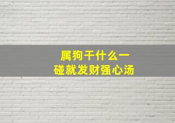 属狗干什么一碰就发财强心汤