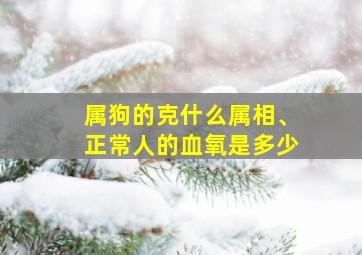 属狗的克什么属相、正常人的血氧是多少