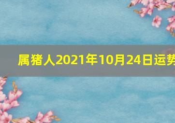 属猪人2021年10月24日运势