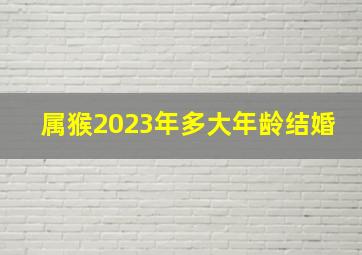 属猴2023年多大年龄结婚