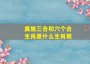 属猴三合和六个合生肖是什么生肖呢