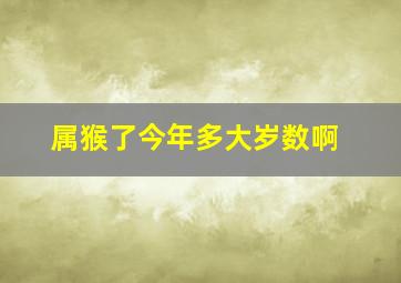 属猴了今年多大岁数啊