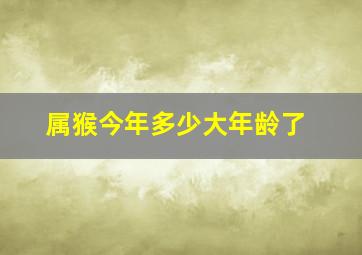 属猴今年多少大年龄了