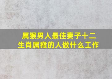 属猴男人最佳妻子十二生肖属猴的人做什么工作