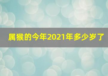 属猴的今年2021年多少岁了