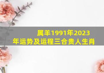 属羊1991年2023年运势及运程三合贵人生肖