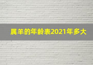 属羊的年龄表2021年多大