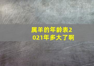 属羊的年龄表2021年多大了啊