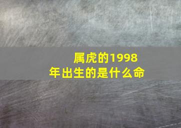 属虎的1998年出生的是什么命