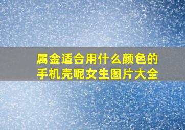 属金适合用什么颜色的手机壳呢女生图片大全