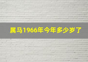 属马1966年今年多少岁了