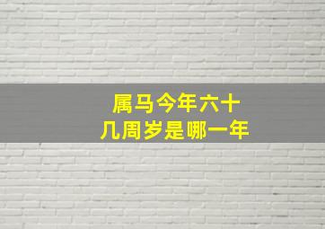 属马今年六十几周岁是哪一年