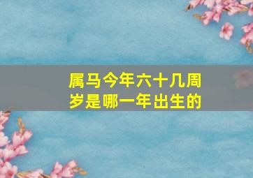 属马今年六十几周岁是哪一年出生的