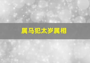 属马犯太岁属相