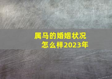 属马的婚姻状况怎么样2023年