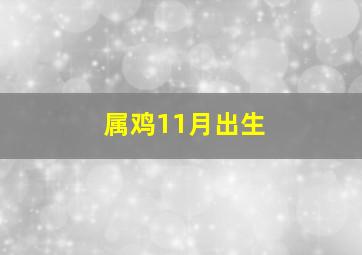 属鸡11月出生