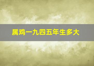 属鸡一九四五年生多大