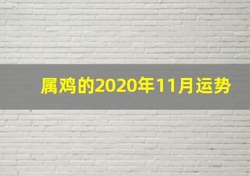 属鸡的2020年11月运势