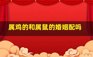 属鸡的和属鼠的婚姻配吗