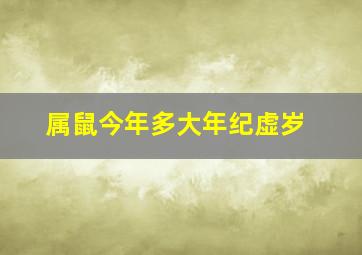 属鼠今年多大年纪虚岁