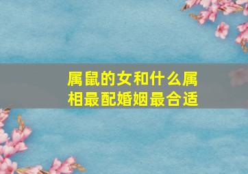 属鼠的女和什么属相最配婚姻最合适