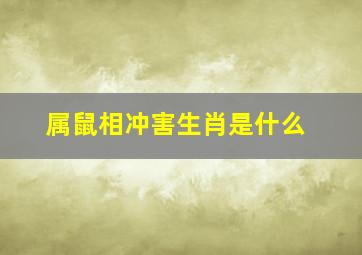 属鼠相冲害生肖是什么