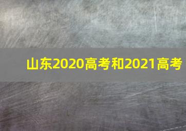 山东2020高考和2021高考