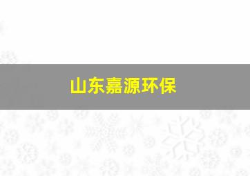 山东嘉源环保