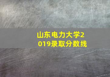 山东电力大学2019录取分数线