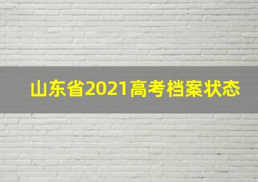 山东省2021高考档案状态