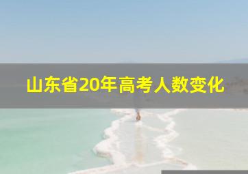 山东省20年高考人数变化