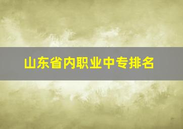 山东省内职业中专排名