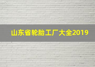 山东省轮胎工厂大全2019