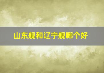 山东舰和辽宁舰哪个好