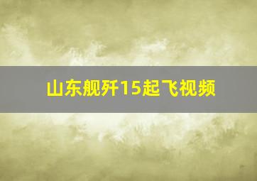 山东舰歼15起飞视频