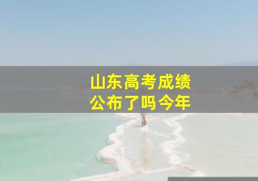 山东高考成绩公布了吗今年