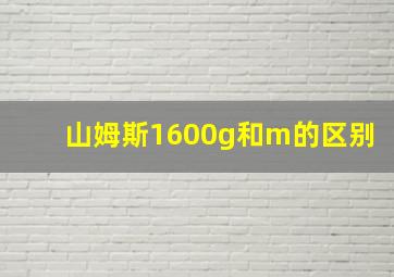 山姆斯1600g和m的区别