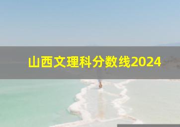 山西文理科分数线2024