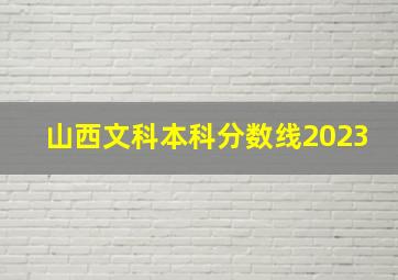 山西文科本科分数线2023