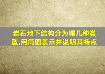 岩石地下结构分为哪几种类型,用简图表示并说明其特点