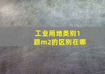 工业用地类别1跟m2的区别在哪