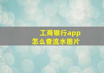 工商银行app怎么查流水图片