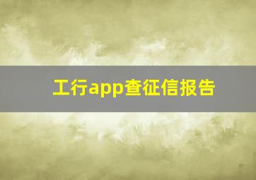 工行app查征信报告