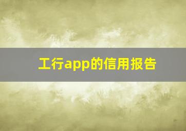 工行app的信用报告