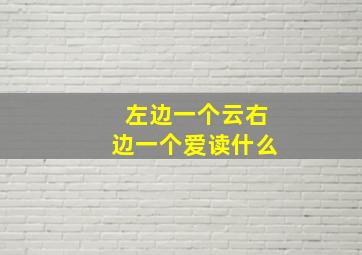 左边一个云右边一个爱读什么