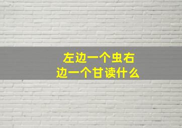 左边一个虫右边一个甘读什么