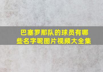 巴塞罗那队的球员有哪些名字呢图片视频大全集