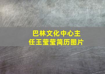 巴林文化中心主任王莹莹简历图片