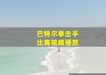 巴特尔拳击手比赛视频播放